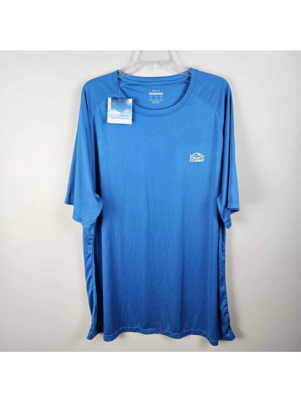 Willit Sun Protection T shirt mens 3X UPF 50 Quick Dry T-Shirt Blue NWT 54”